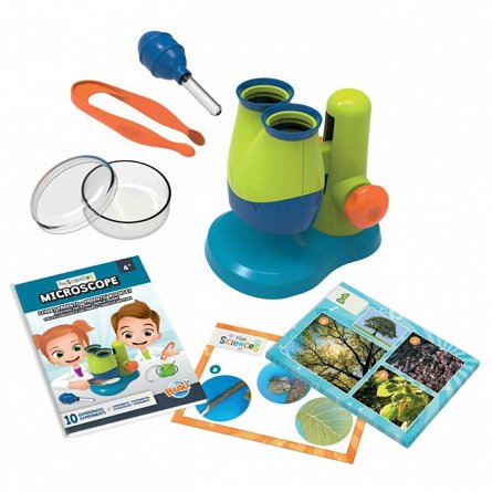 Mini Science - Microscop, 10 experimente, Buki France, plus 4Y