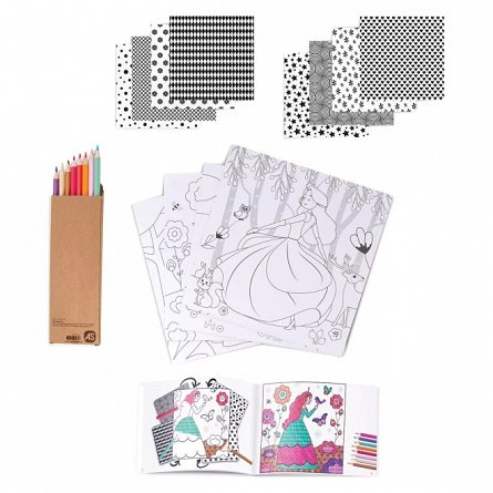 Set desen, Jocul Creioane Colorate Printese