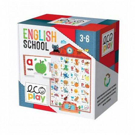 Headu Ecoplay - Puzzle English School, 36 piese, 3-6 ani