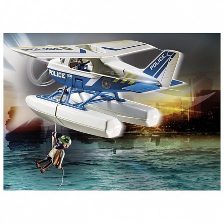 Playmobil City Action - Hidroavionul politiei si hot cu barca, 5 ani plus