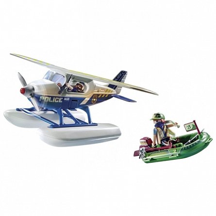 Playmobil City Action - Hidroavionul politiei si hot cu barca, 5 ani plus
