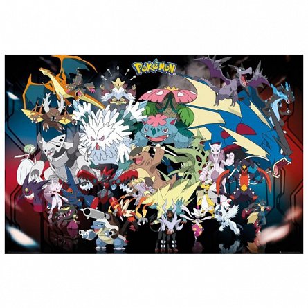 Poster Pokemon, Mega Evolution, 91.5 x 61 cm