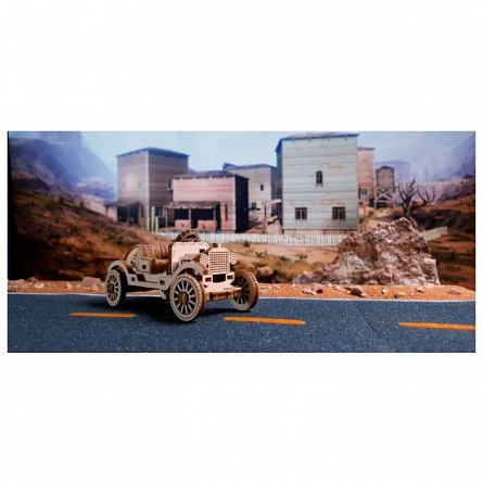 Puzzle mecanic din lemn, Wooden.City, Retro Ride 2 (Ford Model T), 39 piese