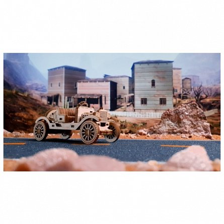 Puzzle mecanic din lemn, Wooden.City, Retro Ride 2 (Ford Model T), 39 piese