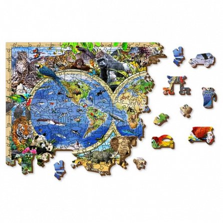 Harta Regatului Animalelor L, Puzzle 3D Wooden City