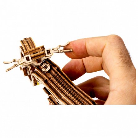 Puzzle mecanic din lemn, Wooden.City, Motocicleta MotoCross, 88 piese