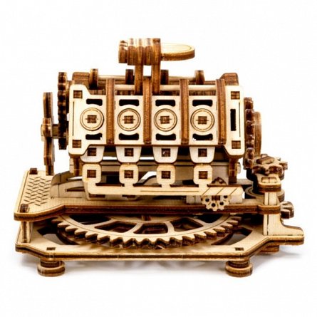 Puzzle mecanic din lemn, Wooden.City, V8 Engine, 200 piese