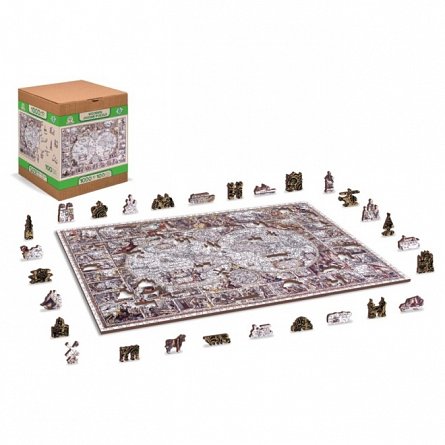 Epoca de explorare harta XL, Puzzle 3D Wooden City
