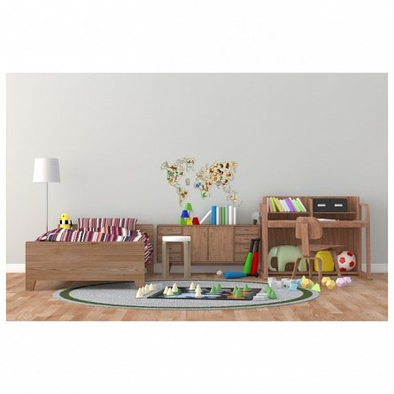 World Map Animals L, 29 piese, Puzzle 3D Wooden City