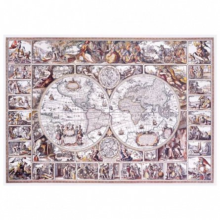 Puzzle 3D din lemn, Harta epocii de explorare XL, 750 piese, 750-0101-XL Wooden.City
