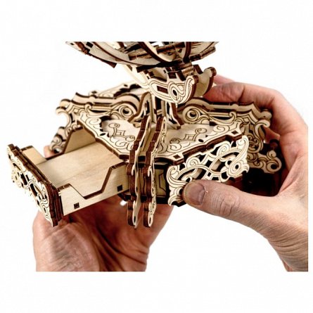 Puzzle mecanic din lemn, Wooden.City, Globul pamantesc, 231 piese
