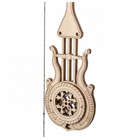 Puzzle mecanid din lemn, Wooden.City, Ceas Royal, 126 piese