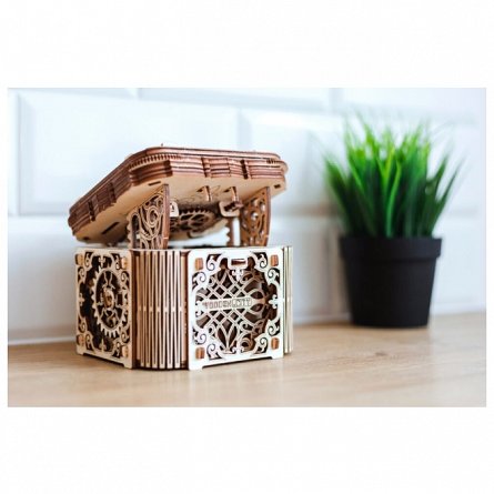 Puzzle mecanic din lemn, Wooden.City, Cutie misterioasa, 176 piese