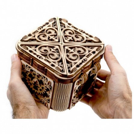 Puzzle mecanic din lemn, Wooden.City, Cutie misterioasa, 176 piese