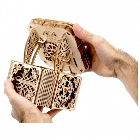Puzzle mecanic din lemn, Wooden.City, Cutie misterioasa, 176 piese