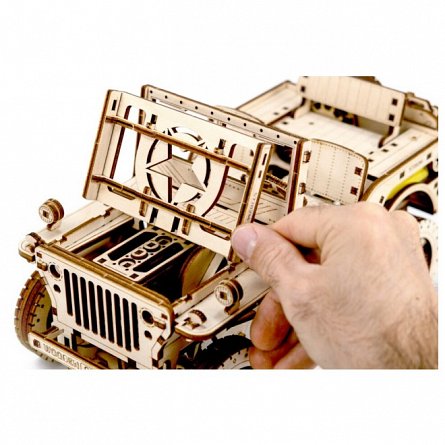 Puzzle mecanic din lemn, Wooden.City, Masina de teren 4x4, 571 piese