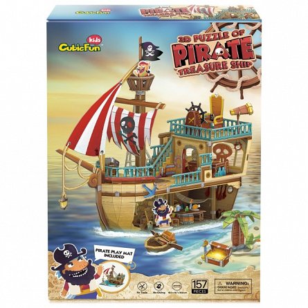 Puzzle 3D CubicFun - Nava Comorilor, 157 piese, 6 ani plus
