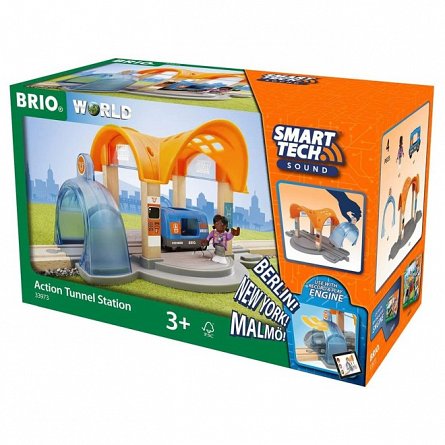 Statie cu tren, Brio Smart Tech Sound, 3 ani plus