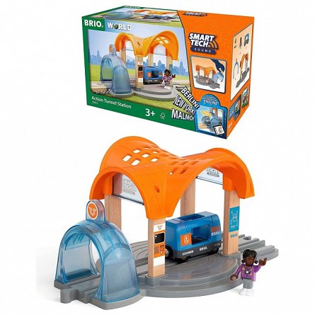 Statie cu tren, Brio Smart Tech Sound, 3 ani plus