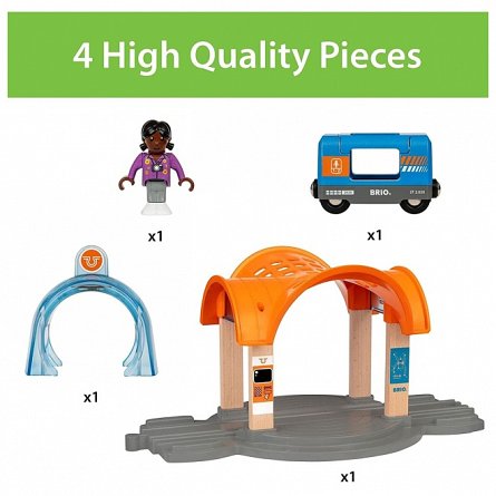 Statie cu tren, Brio Smart Tech Sound, 3 ani plus
