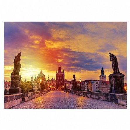 Puzzle Enjoy - Charles Bridge at Sunset, Prague, 1000 piese