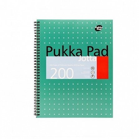 Caiet cu spira A4 plus, 100 file, 80 g-mp, dictando, 4 perforatii, coperta tare, Pukka Pad Metallic