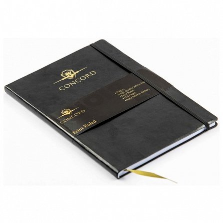 Agenda B5, 80 file, 90 g-mp, dictando, coperta flexibila, piele ecologica, elastic, Pukka Pad Concord