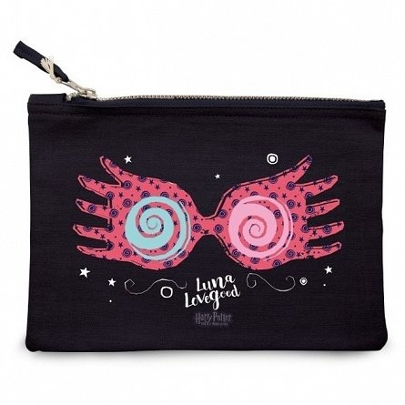 Geanta cosmetice Harry Potter, 22 x 1 x 16 cm, Luna, albastru