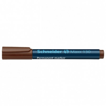 Marker permanent Schneider 130, varf rotund, 1-3 mm, maro