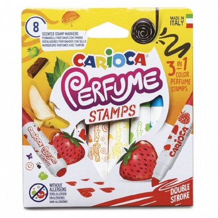 Carioci si stampile Carioca Perfume Stamp, set 8 culori, varf conic