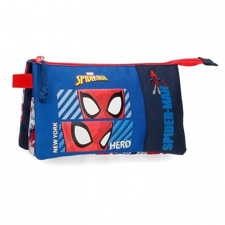Penar Spiderman, 3 compartimente, 22 x 5 x 12 cm, Hero