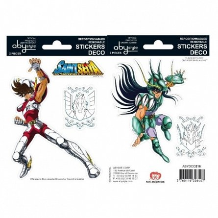 Stickere Saint Seiya, set 2 bucati, 16 x 11 cm, Pegasus si Shiryu