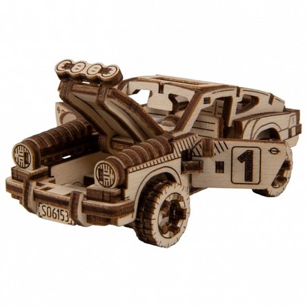 Puzzle mecanic din lemn, Wooden.City, Rally Car 4 (Porsche 911), 113 piese