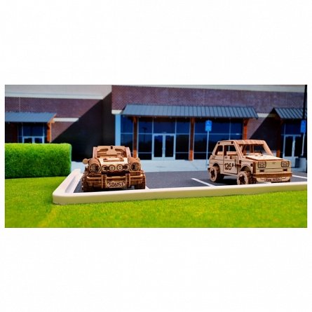 Puzzle mecanic din lemn, Wooden.City, Rally Car 4 (Porsche 911), 113 piese