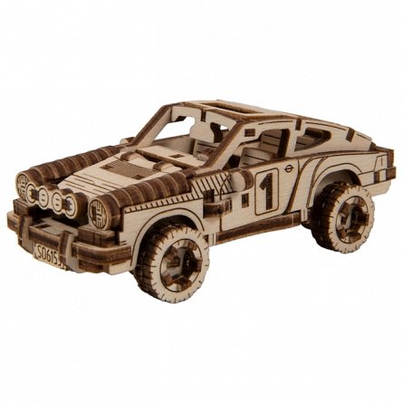 Puzzle mecanic din lemn, Wooden.City, Rally Car 4 (Porsche 911), 113 piese