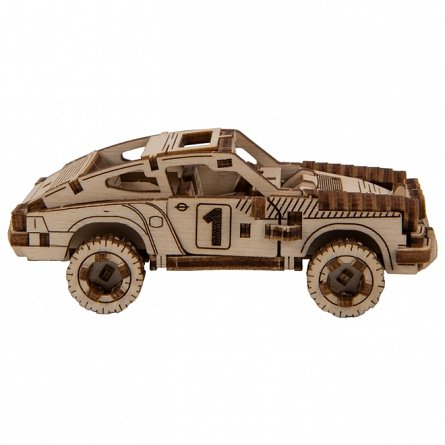 Puzzle mecanic din lemn, Wooden.City, Rally Car 4 (Porsche 911), 113 piese