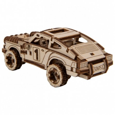Puzzle mecanic din lemn, Wooden.City, Rally Car 4 (Porsche 911), 113 piese