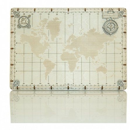 Puzzle 3D din lemn, Harta lumii Expedition Dots, 40 piese, WM507 Wooden.City