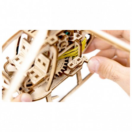 Puzzle mecanic din lemn, Wooden.City, Elicopter, 194 piese