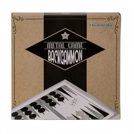 Joc magnetic Dame (Backgammon), 24.5x24.5cm, metal - OOTB