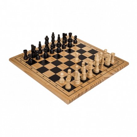 Joc sah, din lemn, 28.5x28.5cm - OOTB