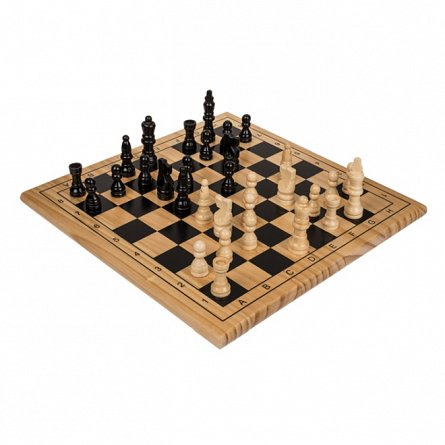 Joc sah, din lemn, 28.5x28.5cm - OOTB