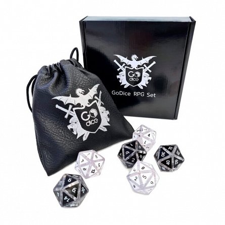 Set 6 carcase RPG pentru GoDice - 3 albe si 3 negre