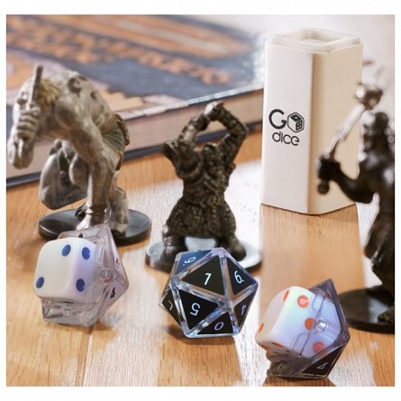 Set 6 carcase RPG pentru GoDice - 3 albe si 3 negre
