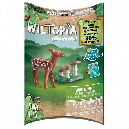 Playmobil Wiltopia - Pui de cerb, 4 ani plus