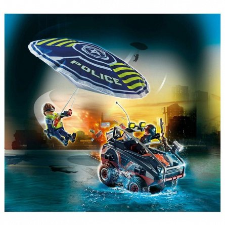Playmobil City Action - Parasuta politiei si hot cu ATV, 5 ani plus