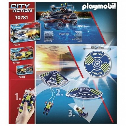 Playmobil City Action - Parasuta politiei si hot cu ATV, 5 ani plus
