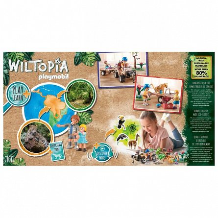 Playmobil Wiltopia - Vehicul pentru salvarea animalelor, 4 ani plus