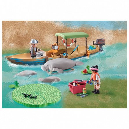 Playmobil Wiltopia - Excursie cu barca, 4 ani plus