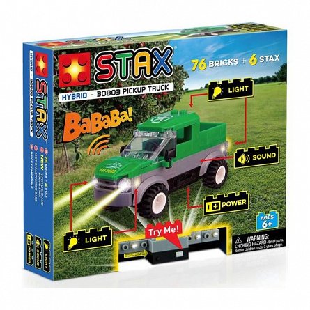 Stax- Camion, cu lumini si sunete, 6 ani plus